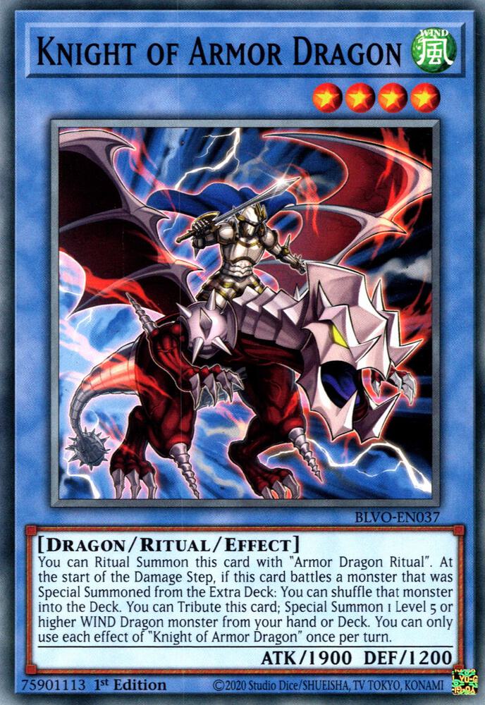 Knight of Armor Dragon BLVO-EN037 card from Blazing Vortex