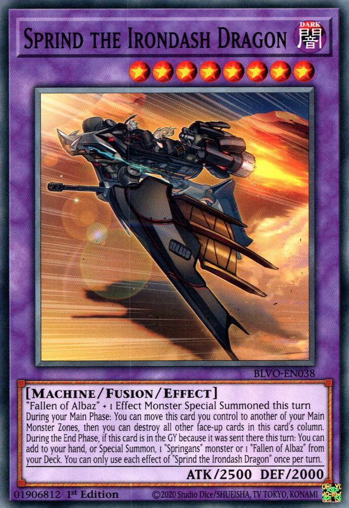 Sprind the Irondash Dragon BLVO-EN038 card from Blazing Vortex