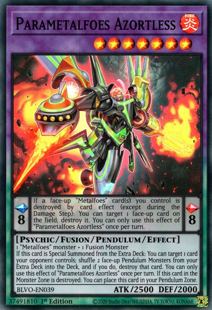 Parametalfoes Azortless BLVO-EN039 card from Blazing Vortex