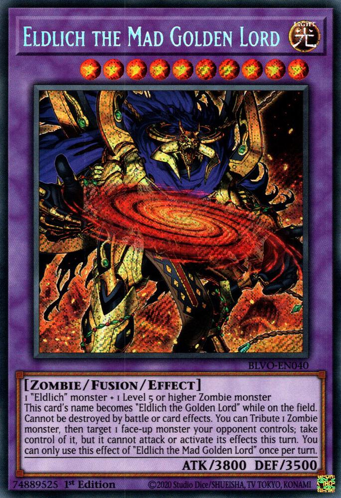 Eldlich the Mad Golden Lord BLVO-EN040 card from Blazing Vortex
