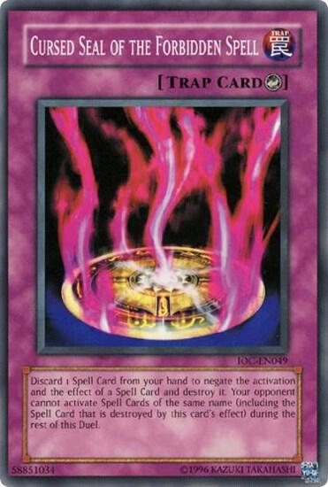 Cursed Seal of the Forbidden Spell IOC-049 card from Invasion of Chaos