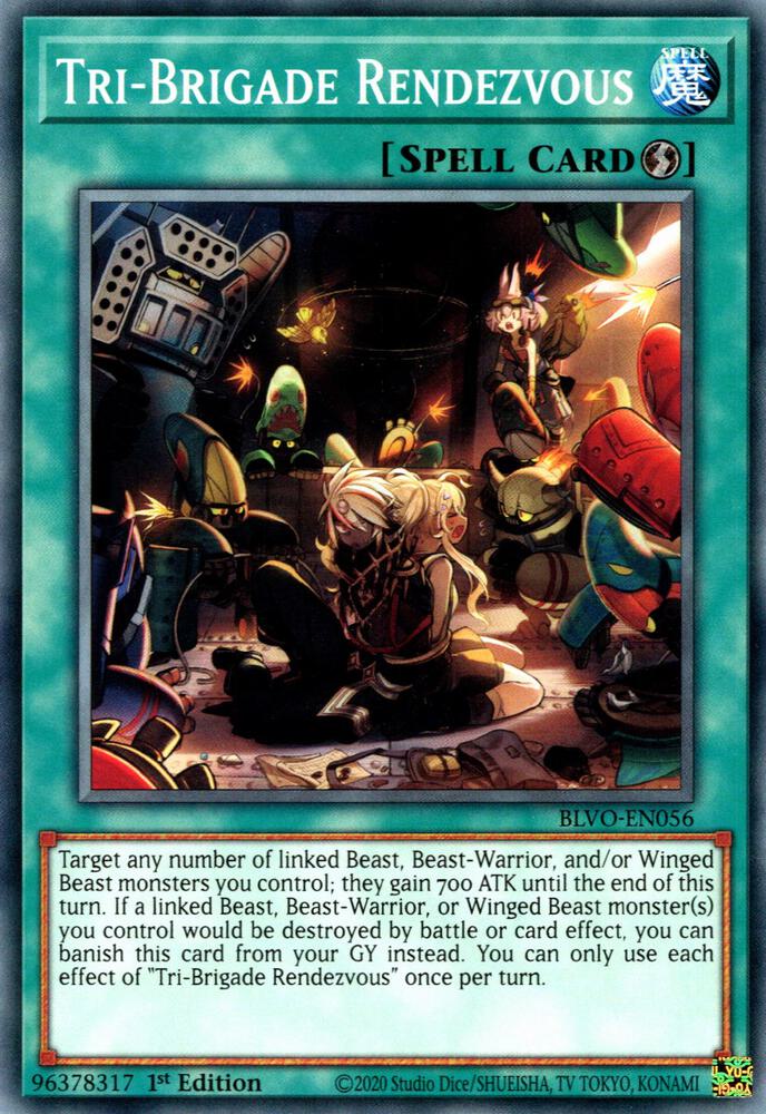 Tri-Brigade Rendezvous BLVO-EN056 card from Blazing Vortex