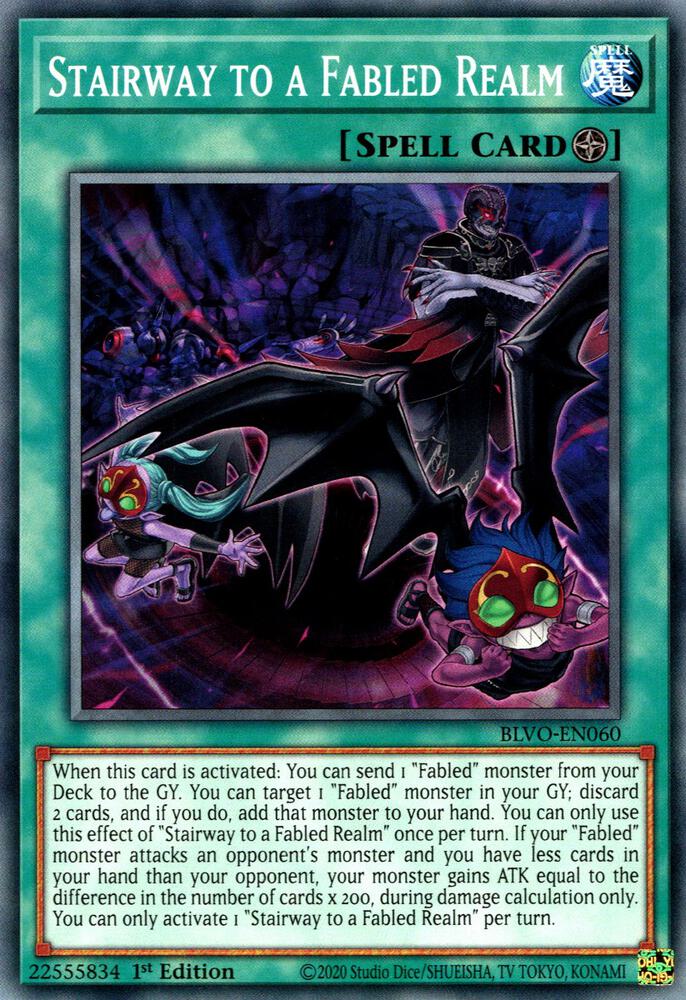 Stairway to a Fabled Realm BLVO-EN060 card from Blazing Vortex