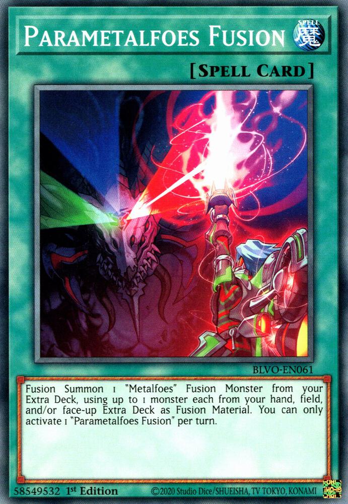 Parametalfoes Fusion BLVO-EN061 card from Blazing Vortex