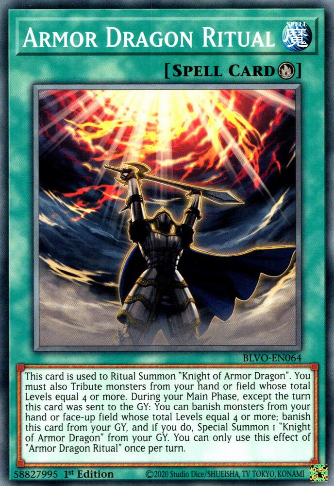 Armor Dragon Ritual BLVO-EN064 card from Blazing Vortex