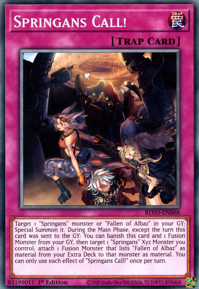 Springans Call! BLVO-EN068 card from Blazing Vortex
