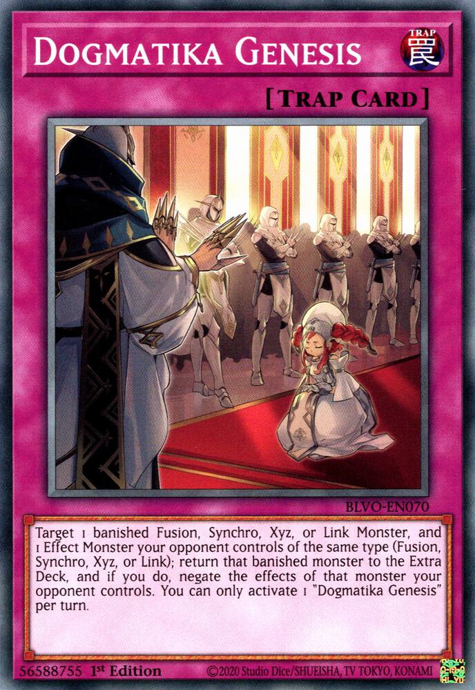 Dogmatika Genesis BLVO-EN070 card from Blazing Vortex