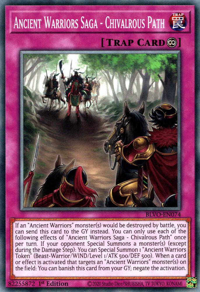 Ancient Warriors Saga - Chivalrous Path BLVO-EN074 card from Blazing Vortex