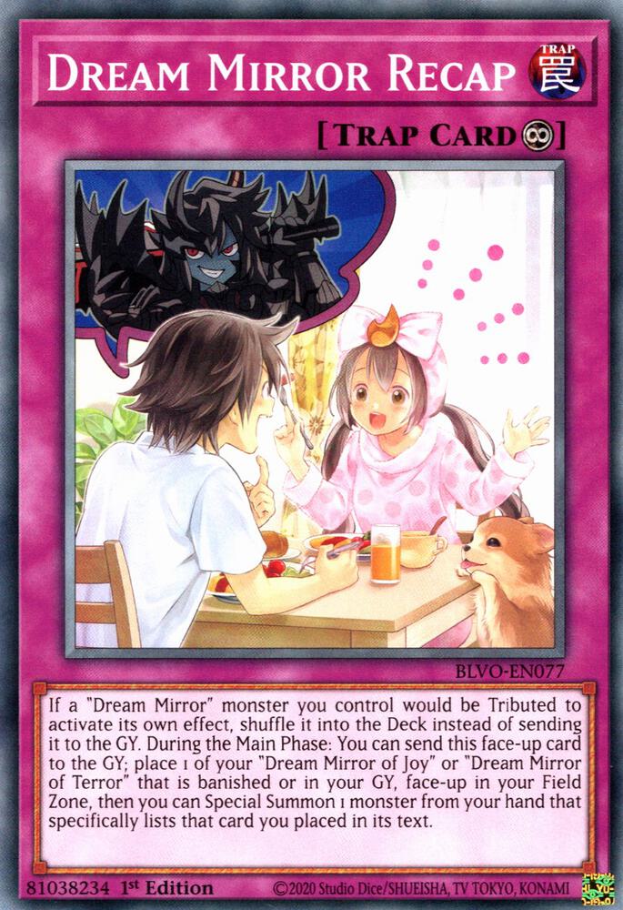 Dream Mirror Recap BLVO-EN077 card from Blazing Vortex
