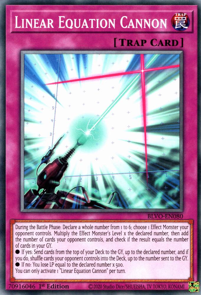 Linear Equation Cannon BLVO-EN080 card from Blazing Vortex