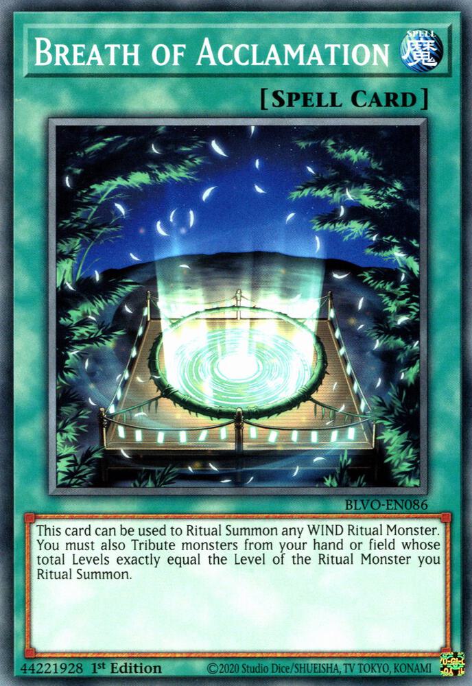 Breath of Acclamation BLVO-EN086 card from Blazing Vortex