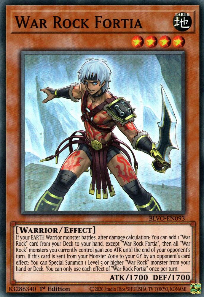 War Rock Fortia BLVO-EN093 card from Blazing Vortex