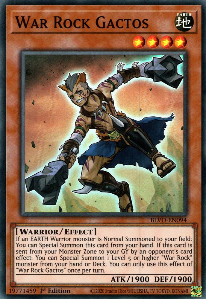 War Rock Gactos BLVO-EN094 card from Blazing Vortex