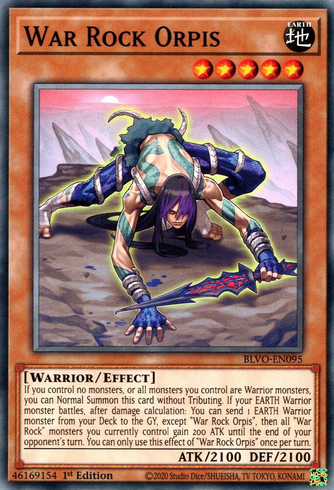 War Rock Orpis BLVO-EN095 card from Blazing Vortex