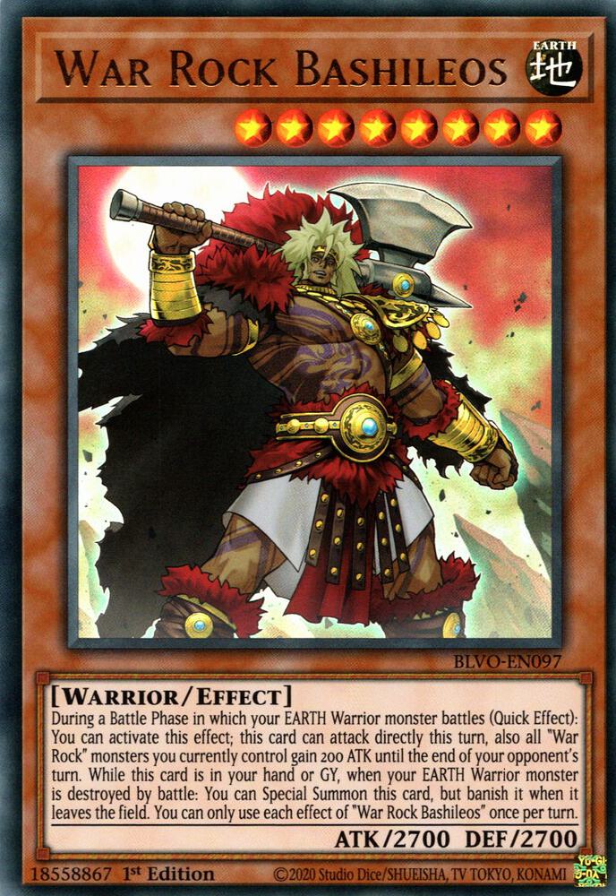 War Rock Bashileos BLVO-EN097 card from Blazing Vortex