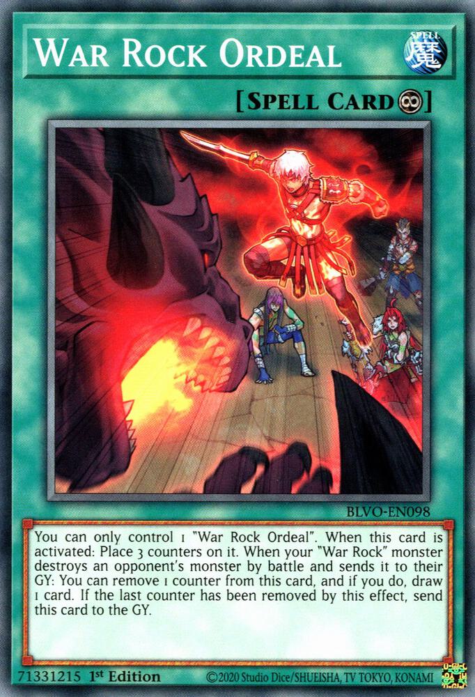 War Rock Ordeal BLVO-EN098 card from Blazing Vortex