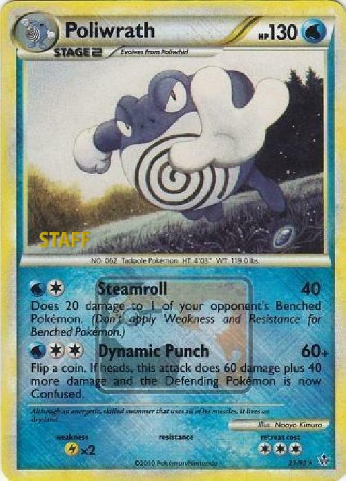 Poliwrath - 21/95 (League Promo) [Staff] 021/095 card from League & Championship Cards