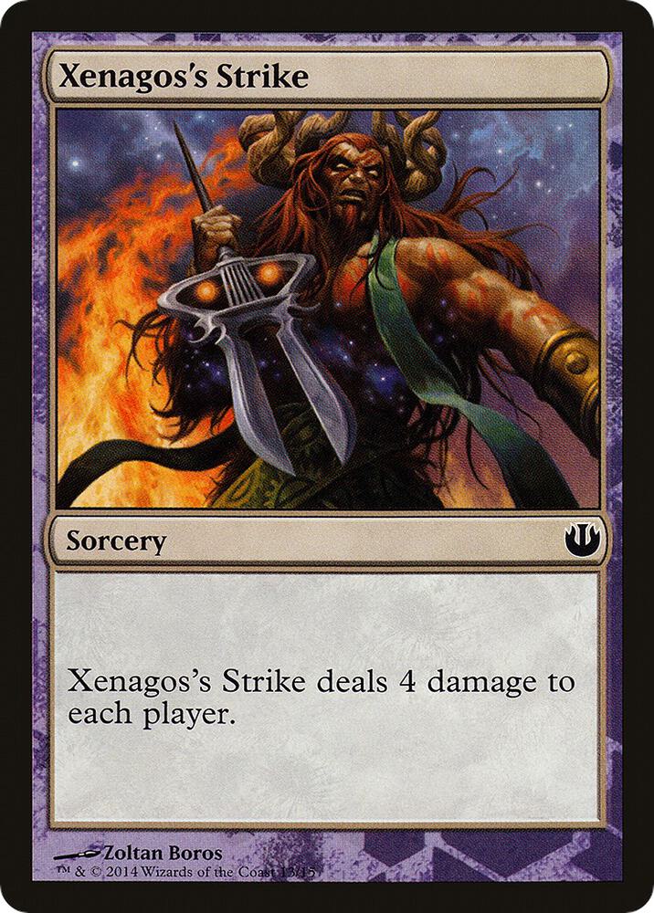 Xenagos's Strike 13 card from Hero's Path Promos
