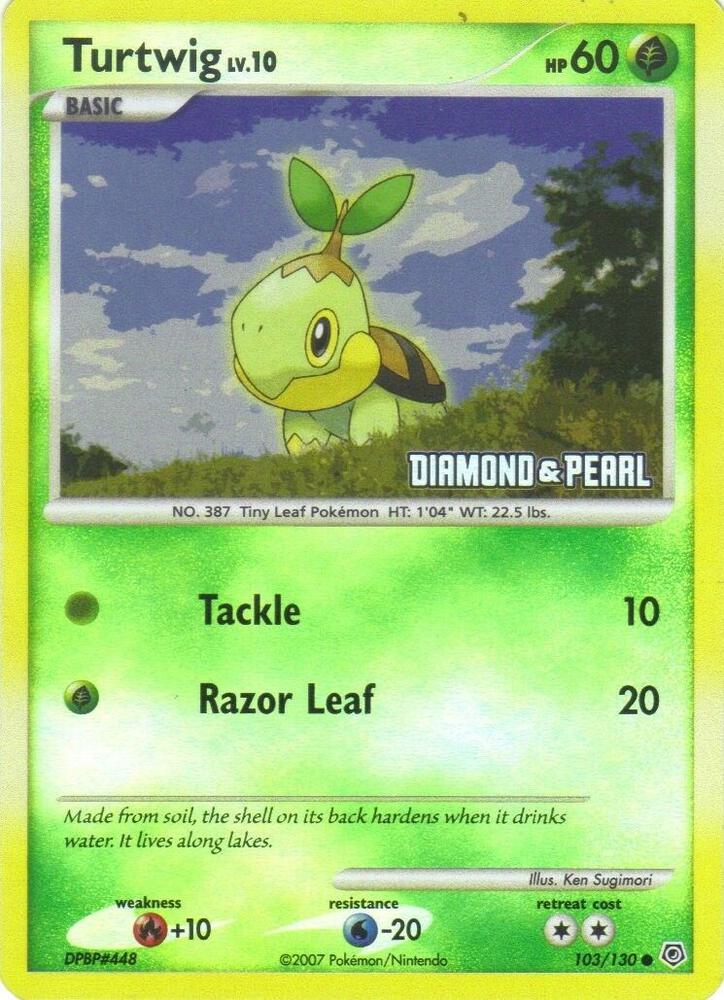 Turtwig [Diamond & Pearl] 103/130 card from Burger King Promos