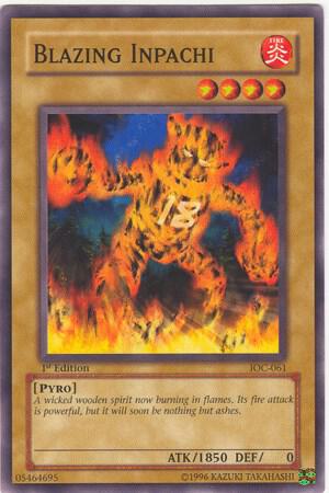 Blazing Inpachi IOC-061 card from Invasion of Chaos