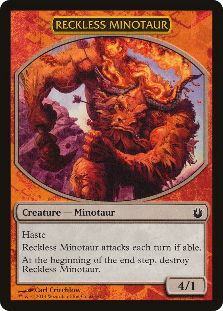 Reckless Minotaur 5 card from Hero's Path Promos