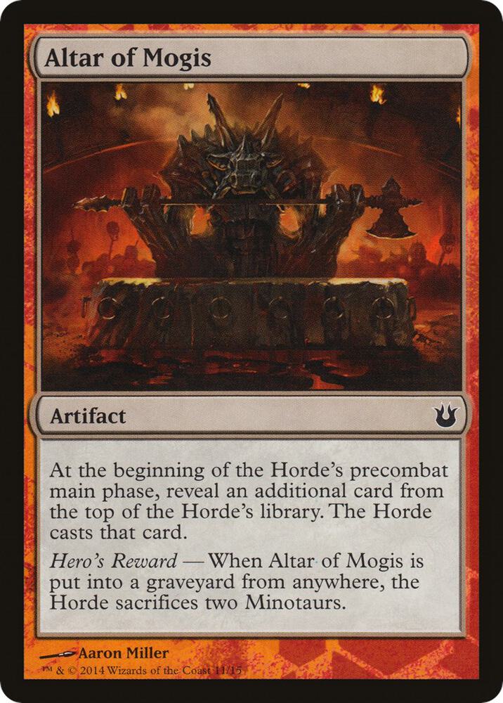 Altar of Mogis 11 card from Hero's Path Promos