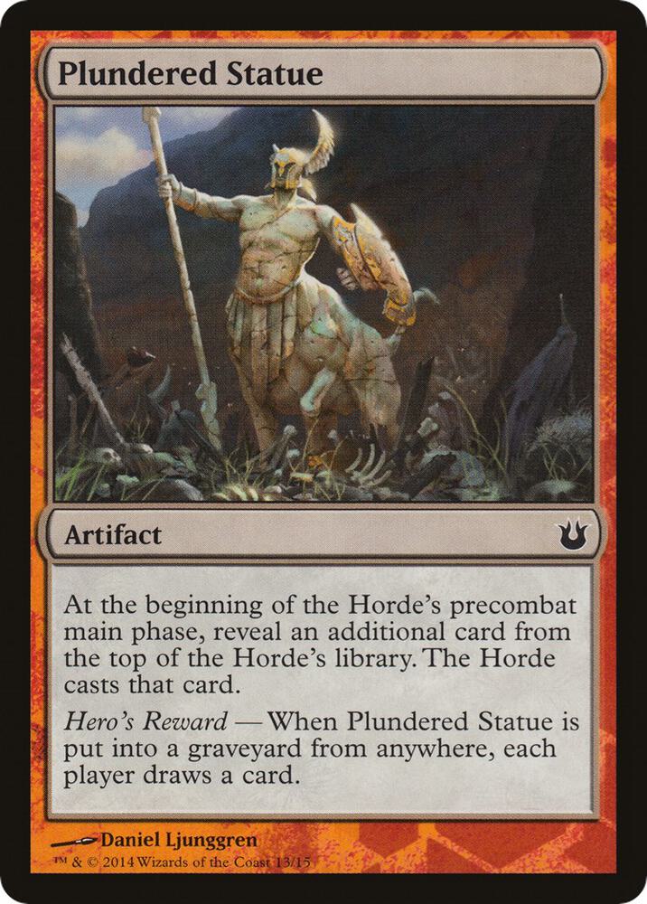 Plundered Statue 13 card from Hero's Path Promos