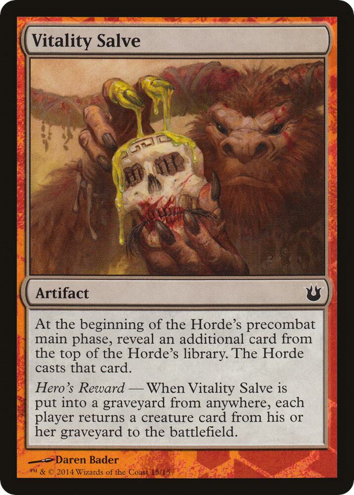 Vitality Salve 15 card from Hero's Path Promos