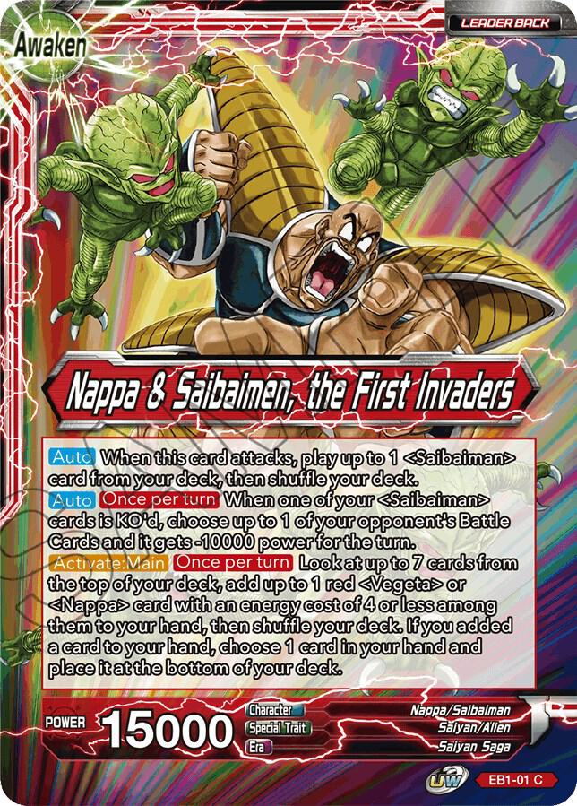 Nappa // Nappa & Saibaimen, the First Invaders EB1-01 card from Battle Evolution Booster
