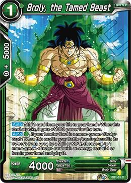 Broly, the Tamed Beast EB1-31 card from Battle Evolution Booster