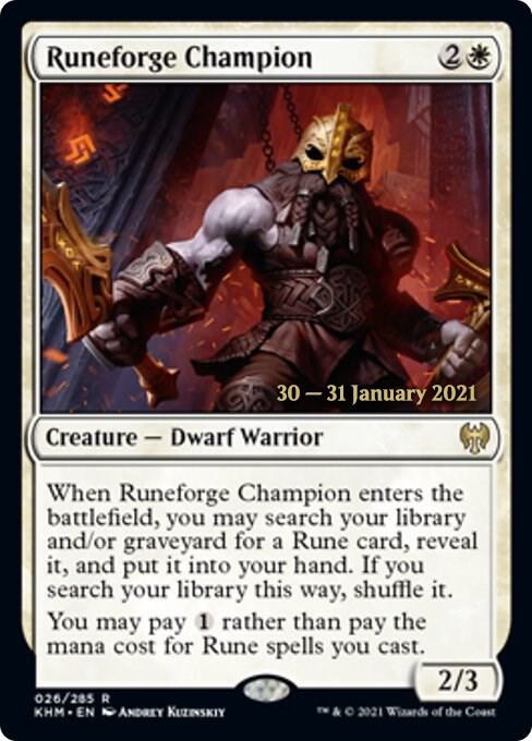 Runeforge Champion 26 card from Prerelease Cards