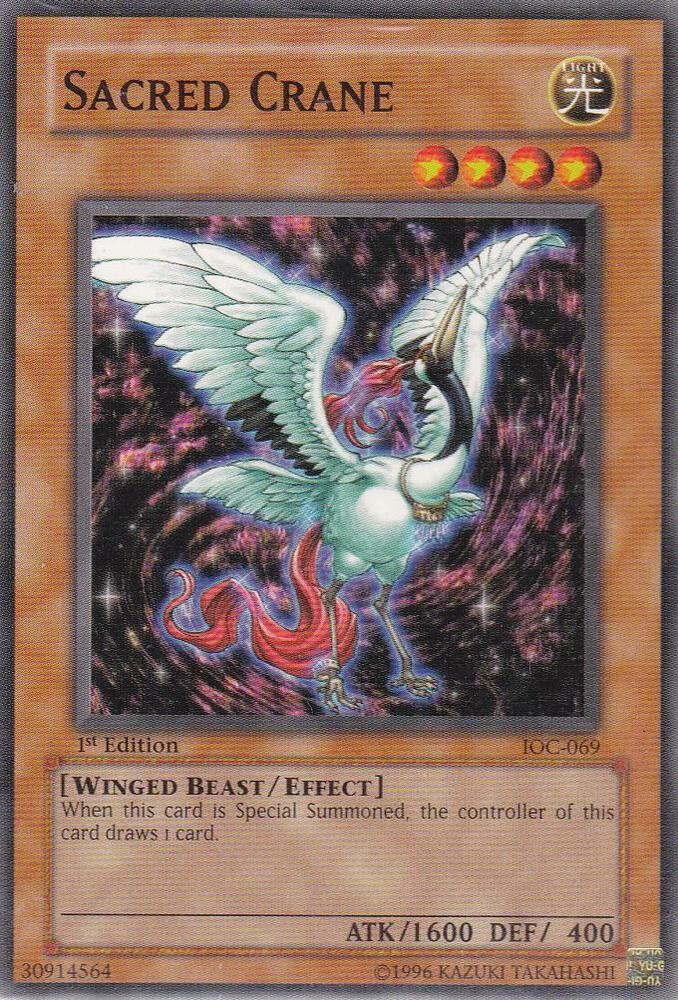 Sacred Crane IOC-069 card from Invasion of Chaos