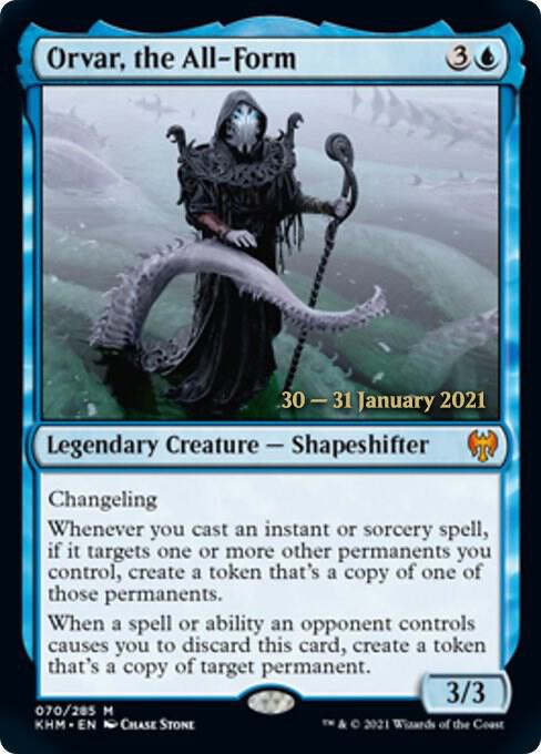 Orvar, the All-Form 70 card from Prerelease Cards