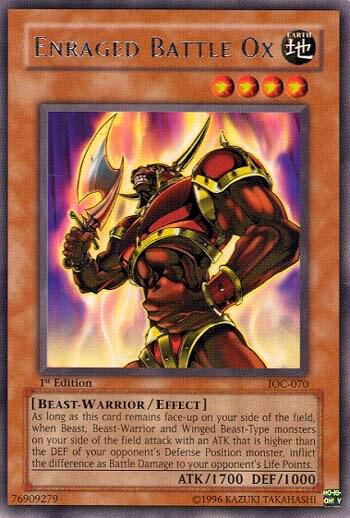 Enraged Battle Ox IOC-070 card from Invasion of Chaos