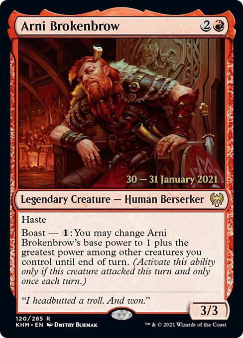 Arni Brokenbrow 120 card from Prerelease Cards