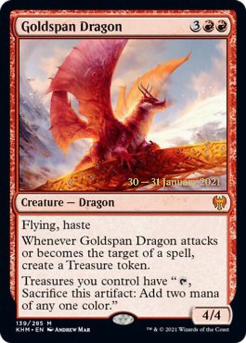 Goldspan Dragon 139 card from Prerelease Cards