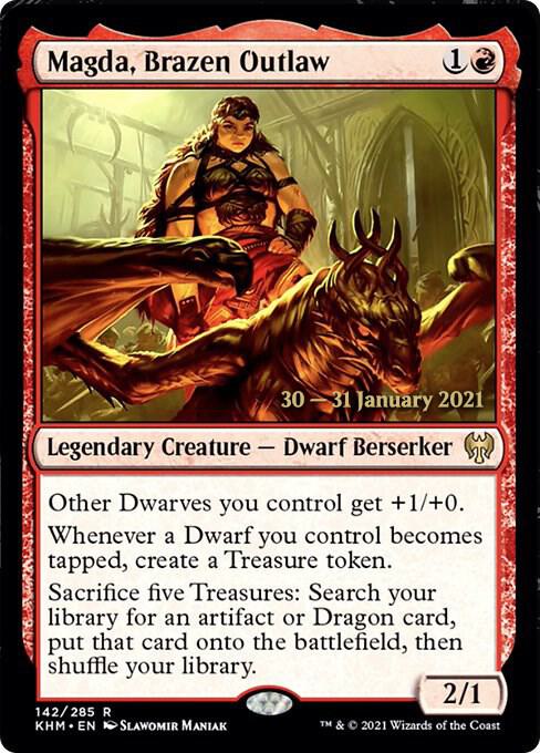 Magda, Brazen Outlaw 142 card from Prerelease Cards