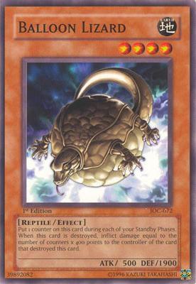 Balloon Lizard IOC-072 card from Invasion of Chaos