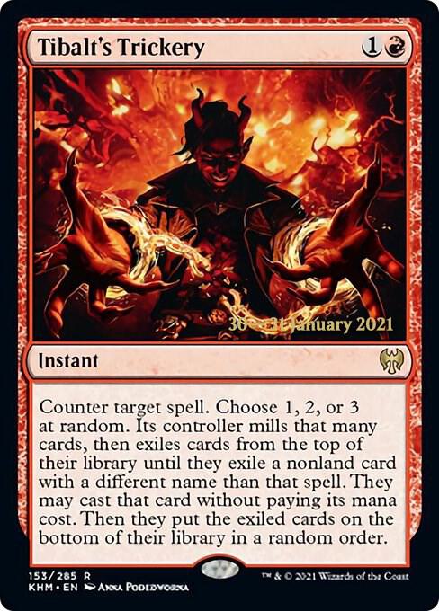 Tibalt's Trickery 153 card from Prerelease Cards