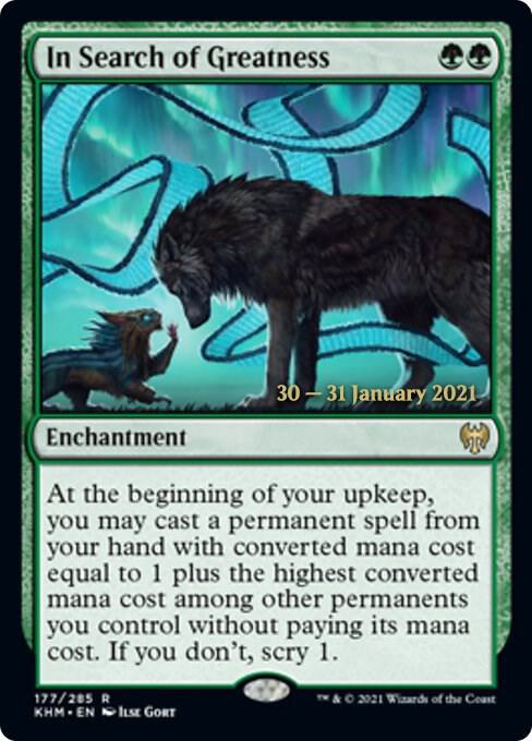 In Search of Greatness 177 card from Prerelease Cards