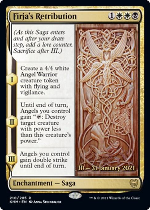 Firja's Retribution 210 card from Prerelease Cards