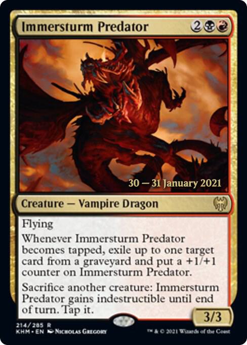 Immersturm Predator 214 card from Prerelease Cards