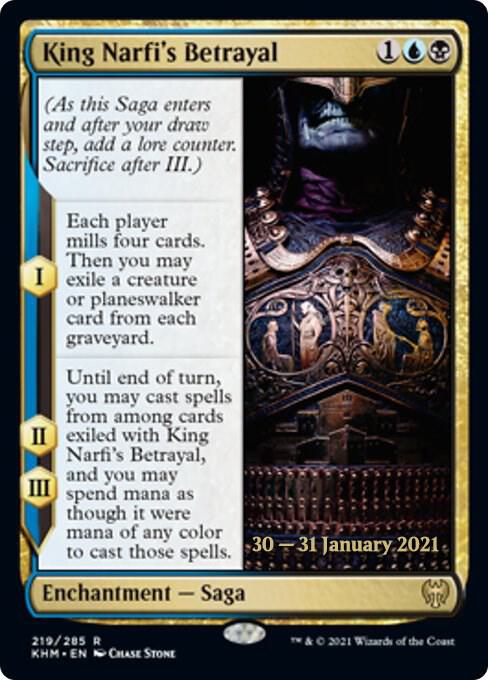 King Narfi's Betrayal 219 card from Prerelease Cards