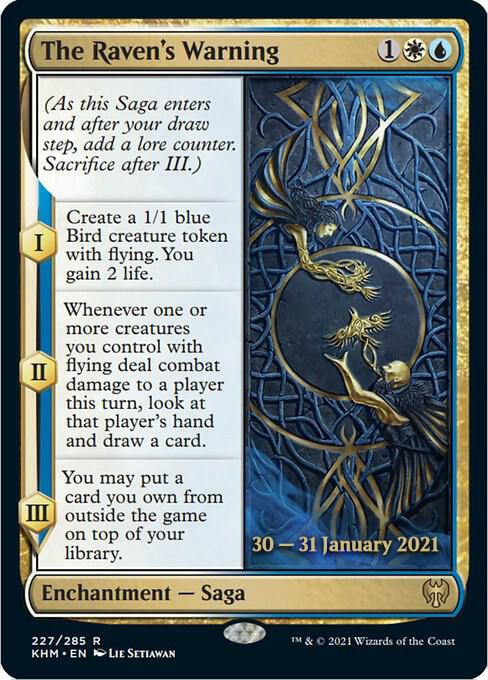 The Raven's Warning 227 card from Prerelease Cards