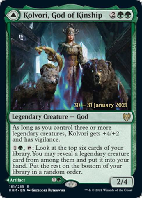 Kolvori, God of Kinship 181 card from Prerelease Cards