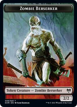 Zombie Berserker Token 9 card from Kaldheim