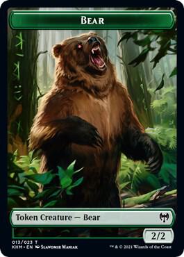 Bear Token 13 card from Kaldheim