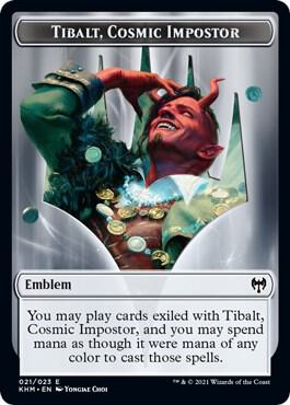 Emblem - Tibalt, Cosmic Impostor 21 card from Kaldheim
