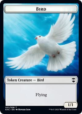 Bird // Spirit Double-Sided Token 1 // 4 card from Commander: Kaldheim