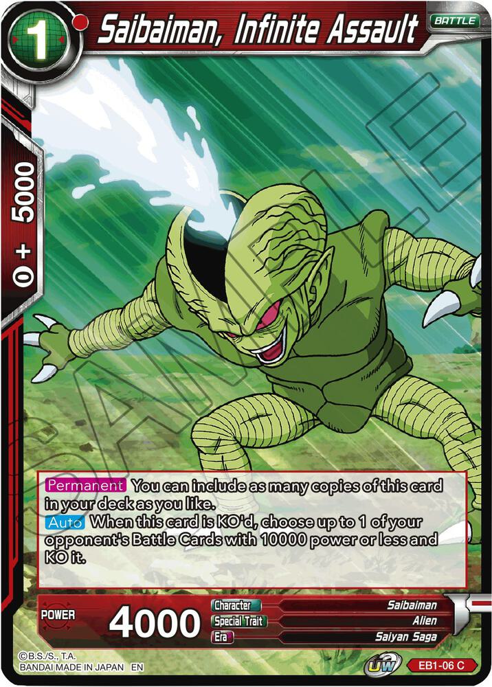 Saibaiman, Infinite Assault EB1-06 card from Battle Evolution Booster